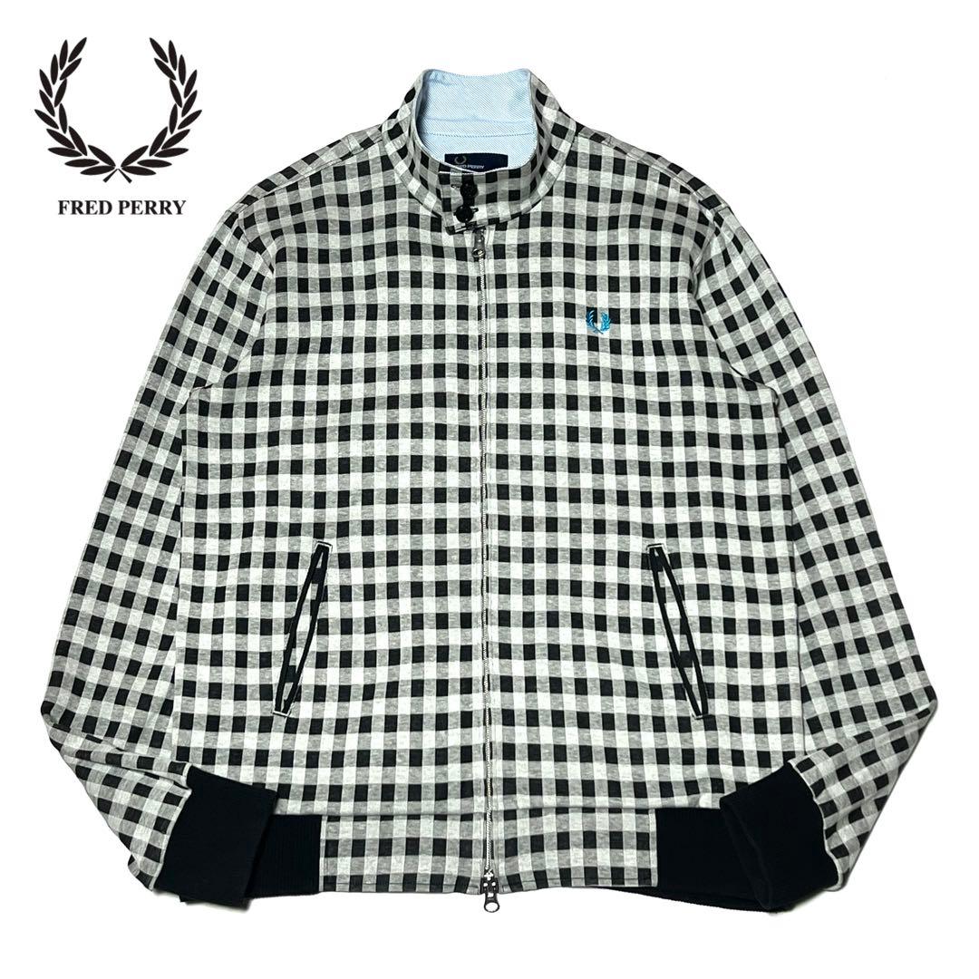 Fredperry スウェットハリントンジャケット L ギンガムチェック