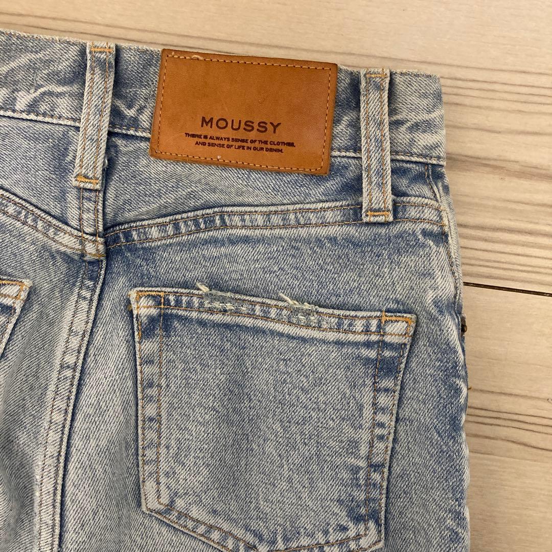 MOUSSY mvsフレアデニム 22 ライトブルー