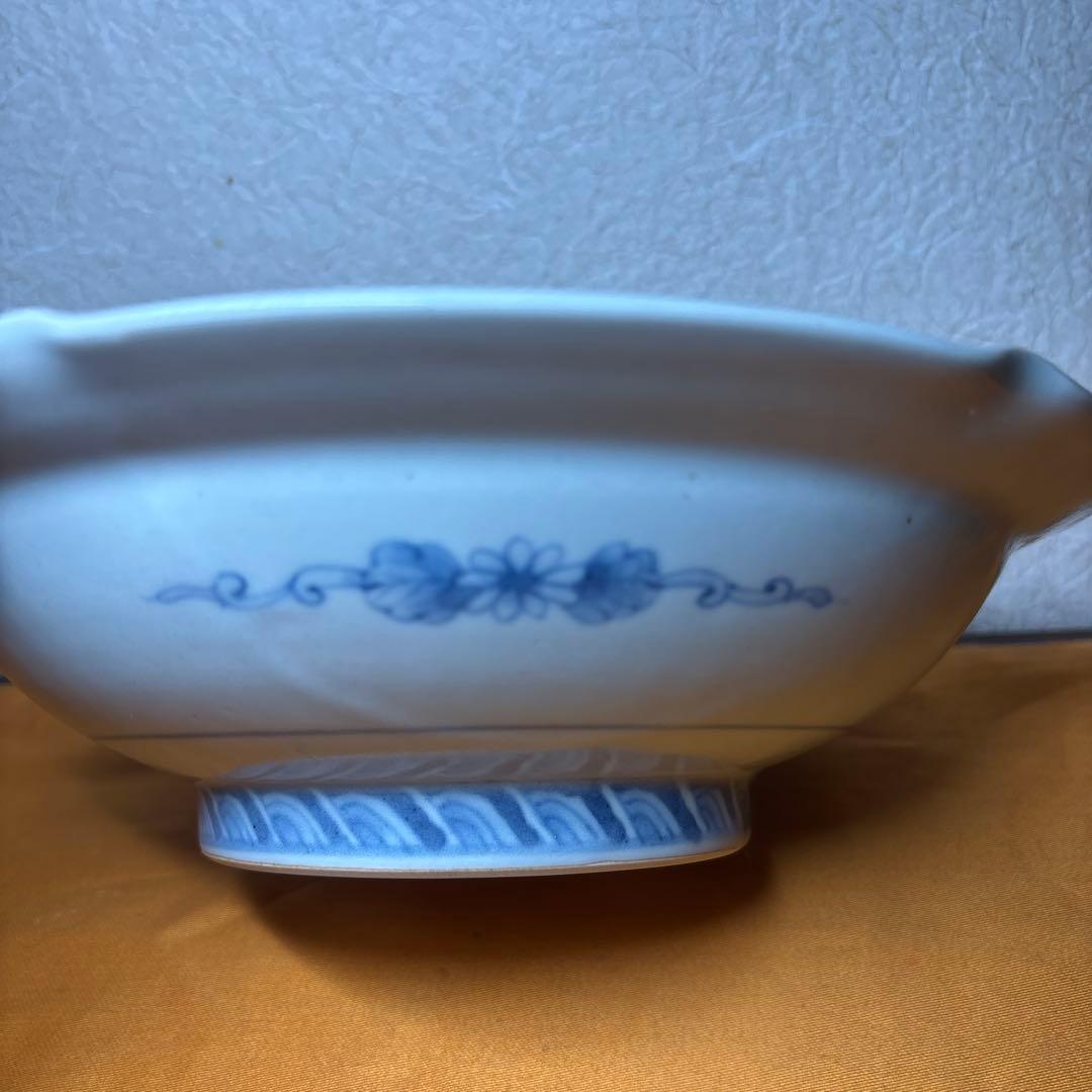 美品 佐藤走波　大鉢 古伊万里 染付