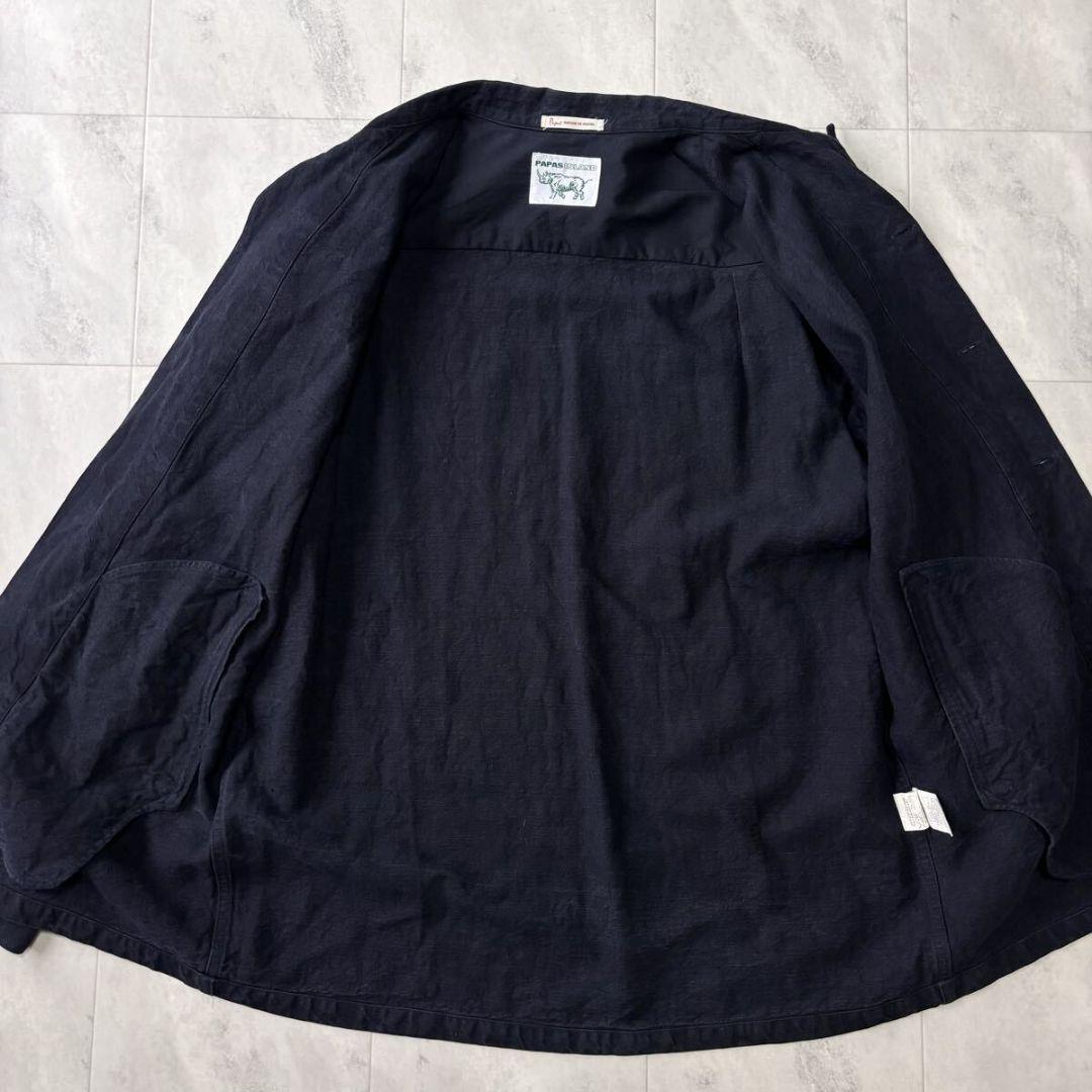 超希少 XL パパス Papas カバーオール リネン アウター ジャケット