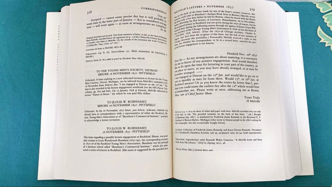 ★美品★ハーマン・メルヴィル★書簡集★Northern Newberry版