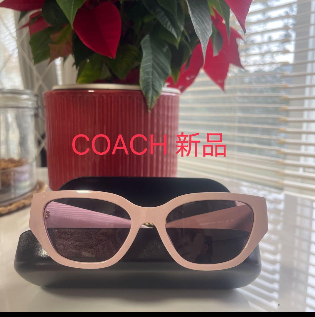 COACH ピンク キャットアイ サングラス