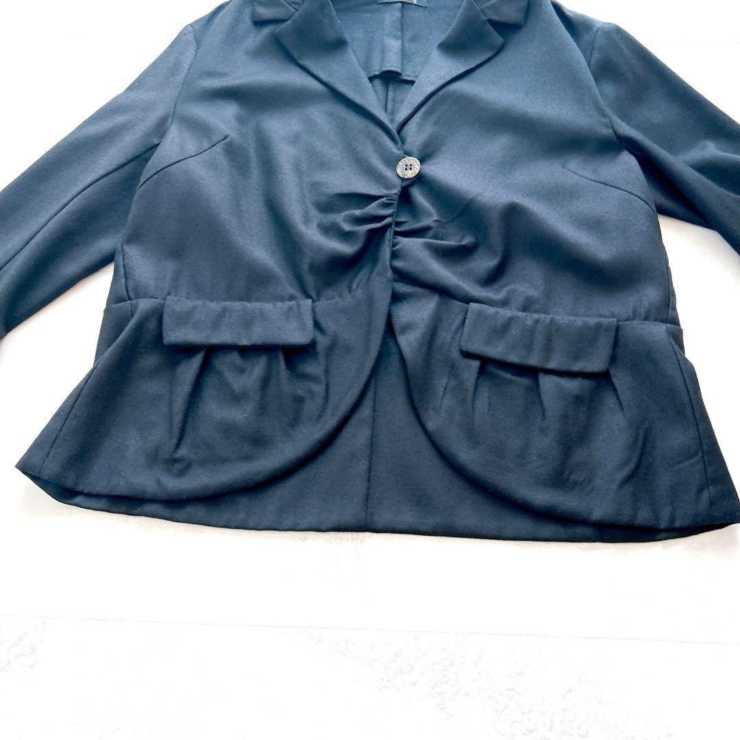 美品✨希少　ワイズアシンメトリーデザイン1Bウールジャケット近年変形ブラック