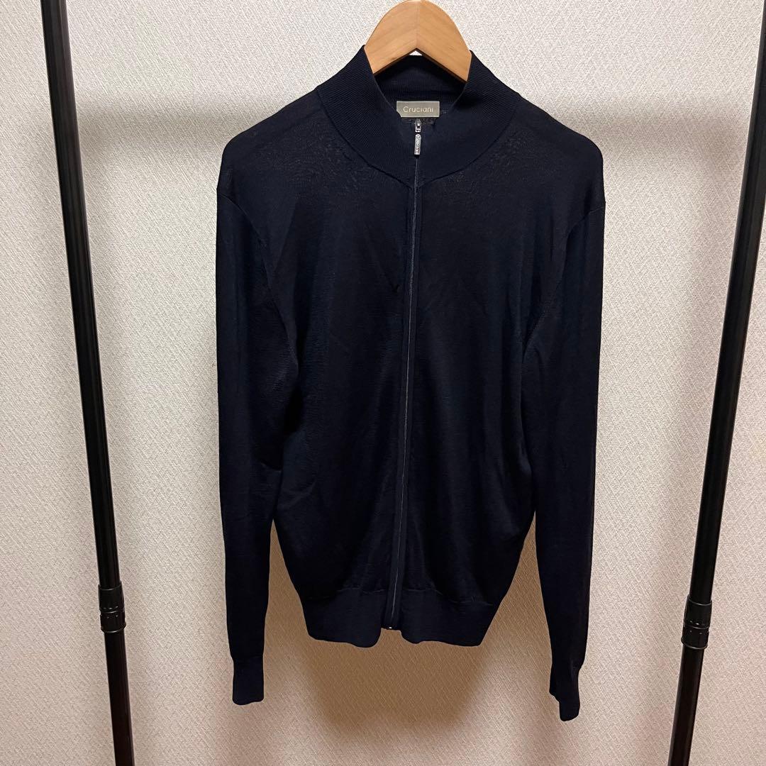 クルチアーニ　ドライバーズニット カシミヤ シルク ジップ CRUCIANI