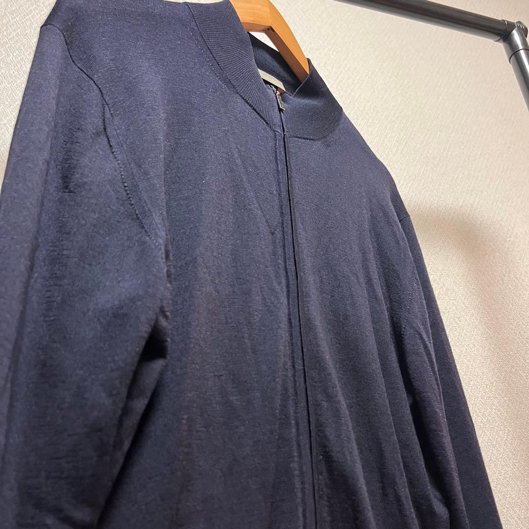 クルチアーニ　ドライバーズニット カシミヤ シルク ジップ CRUCIANI
