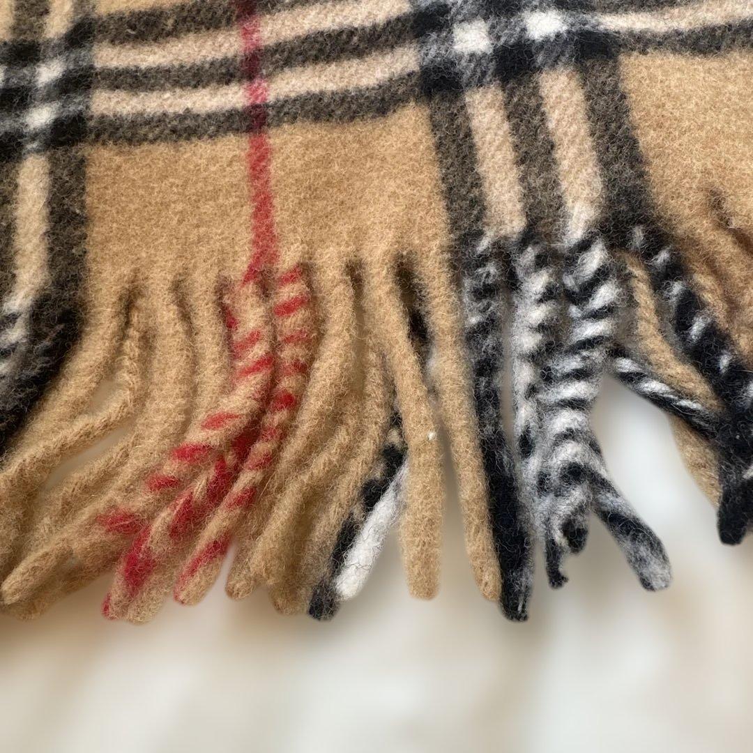 BURBERRY チェック柄マフラー 100%ラムウール
