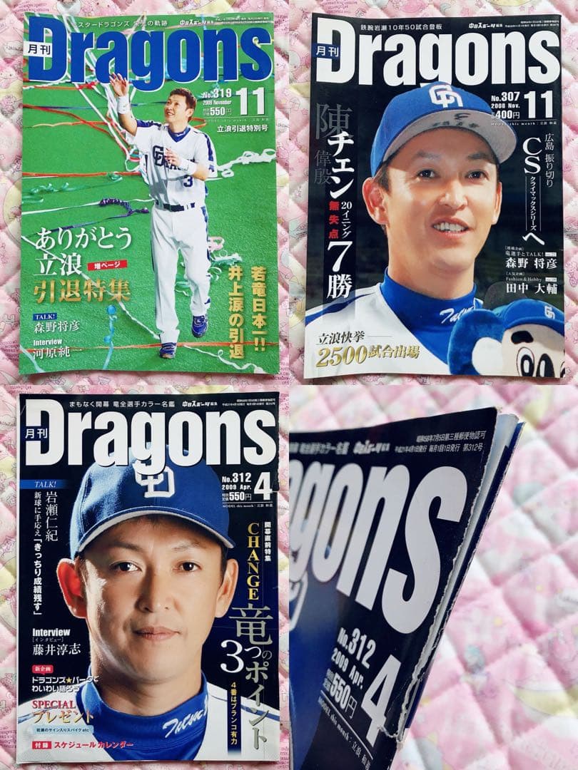 ♡ 中日ドラゴンズ 月刊Dragons 浅尾拓也 立浪和義 伊藤準規 15冊 ♡