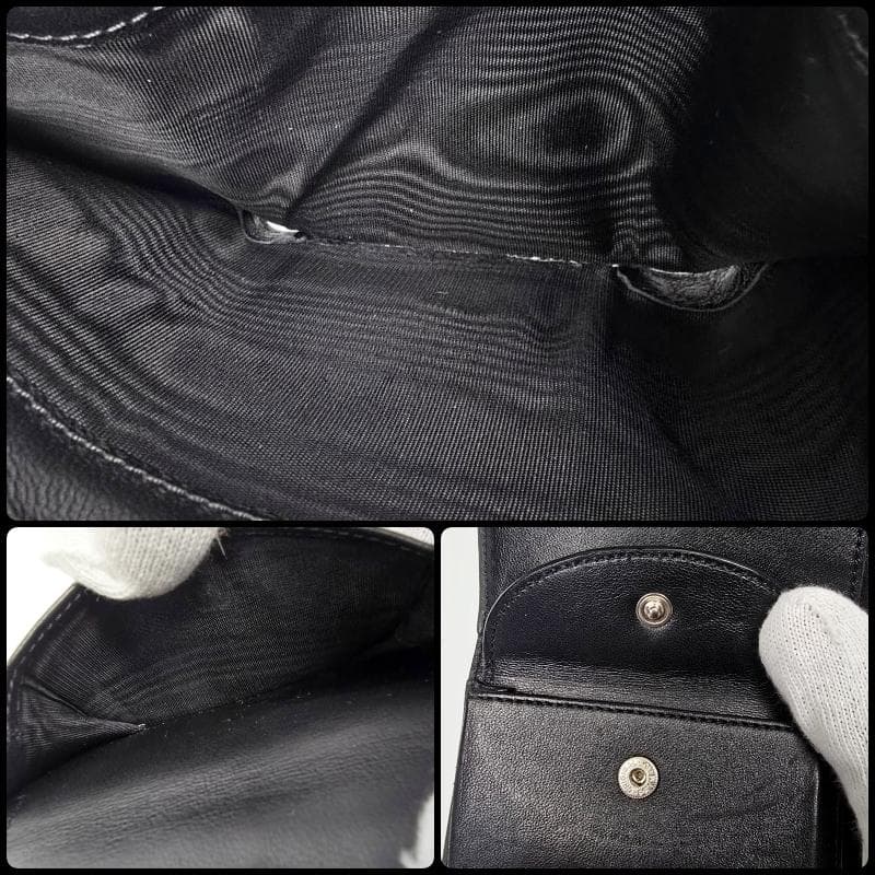 【美品】J & M Davidson スタッズ 三つ折り財布 ブラック 小銭入れ