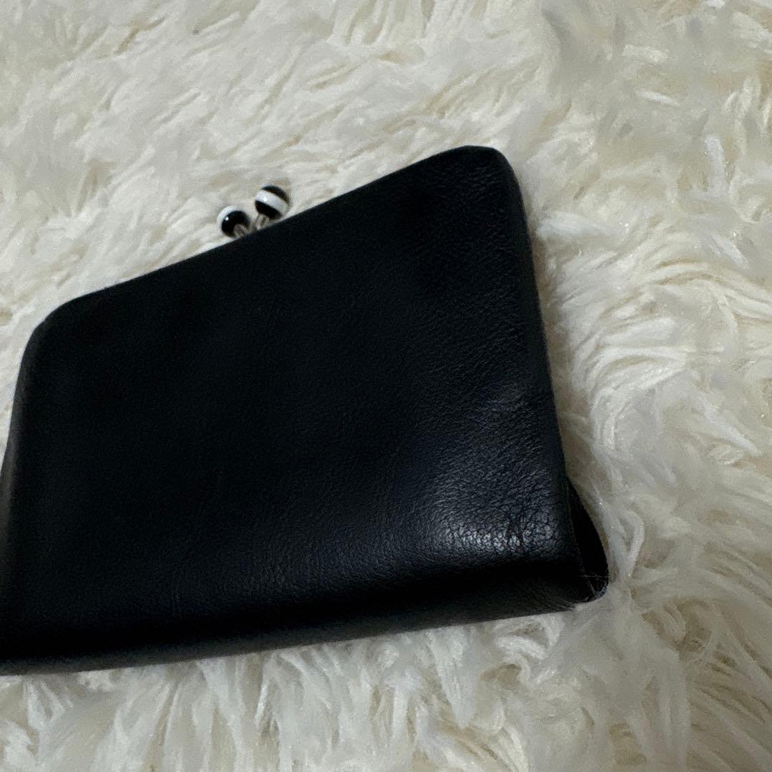 ▪️agnes b.　アニエスベー　二つ折りがま口財布　レザー財布　コンパクト