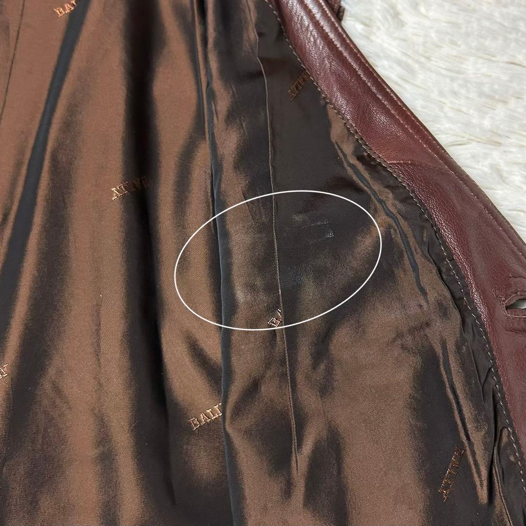 希少✨ BALLY バリー イタリア製 レザーベスト ダークブラウン