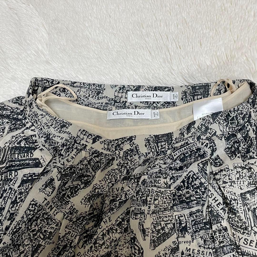 極美品 DIOR プラン ドゥ パリ ロングスカート F40 綿100%