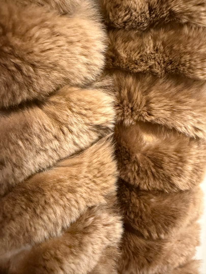 FENDI ファー ストール ブラウン
