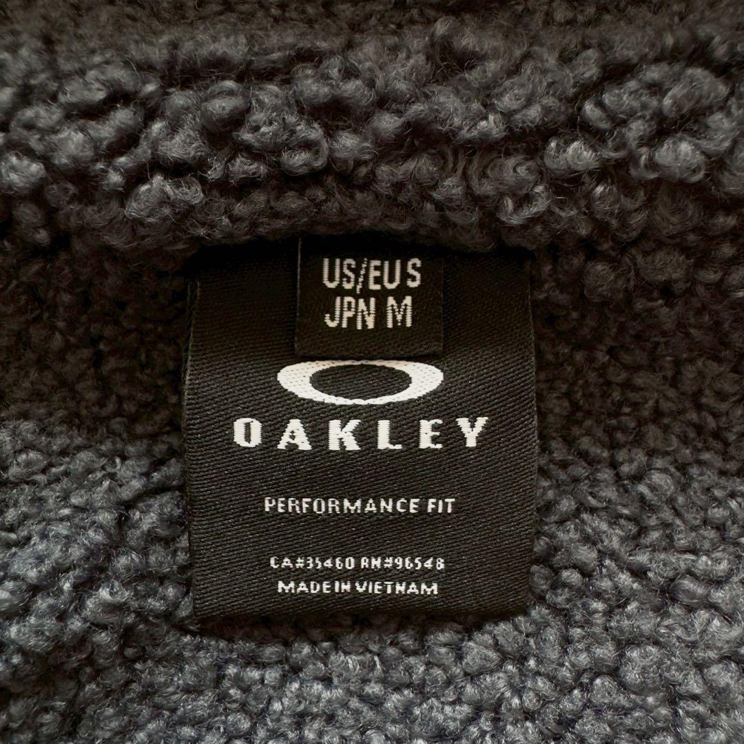 OAKLEY✨パフジャケット　2WAY 中綿　裏ボア　　刺繍ロゴ　黒　M