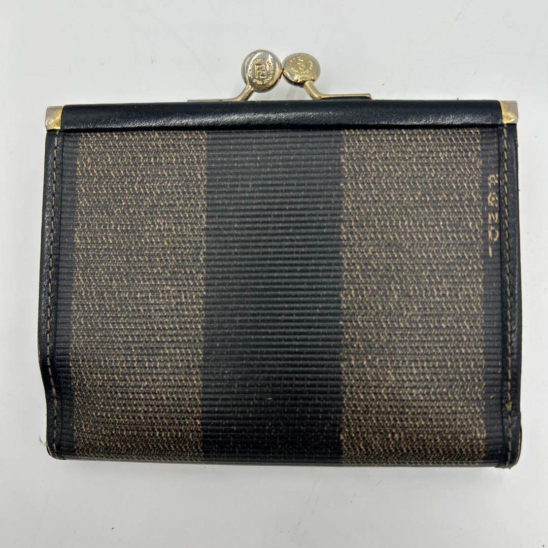 FENDI ペカン柄 フェンディ ペカン がま口 財布　コンパクトウォレット