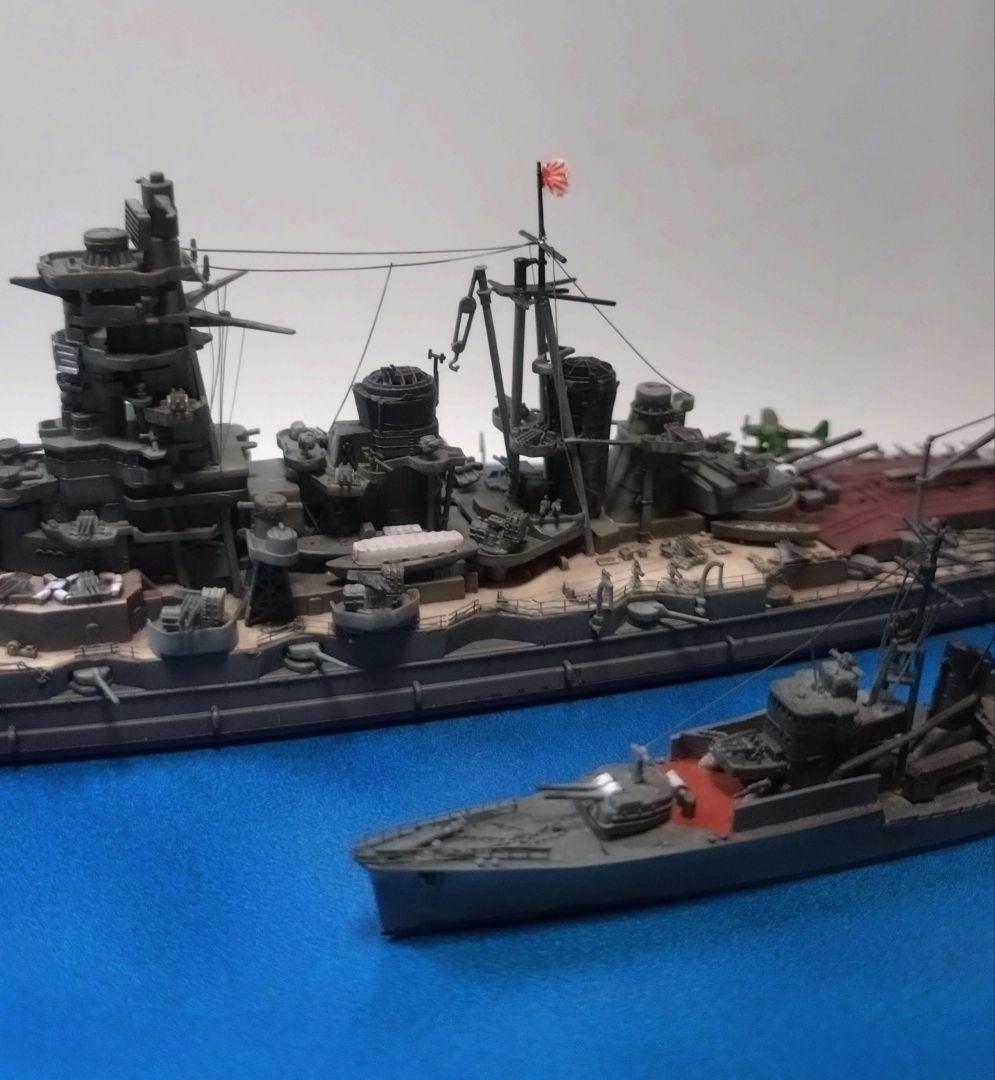 1/700 金剛（フジミ）雪風（アオシマ更新版）全塗装　　 　完成品