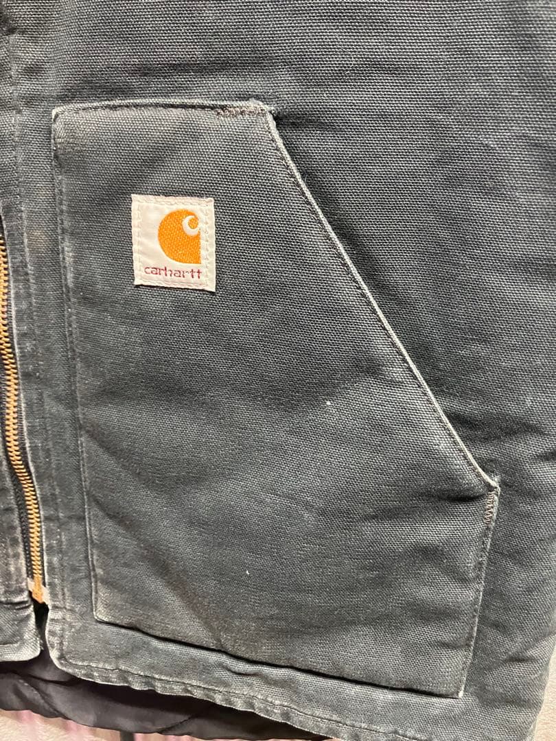 carharttカーハートダックベスト黒メキシコ製Sブラック