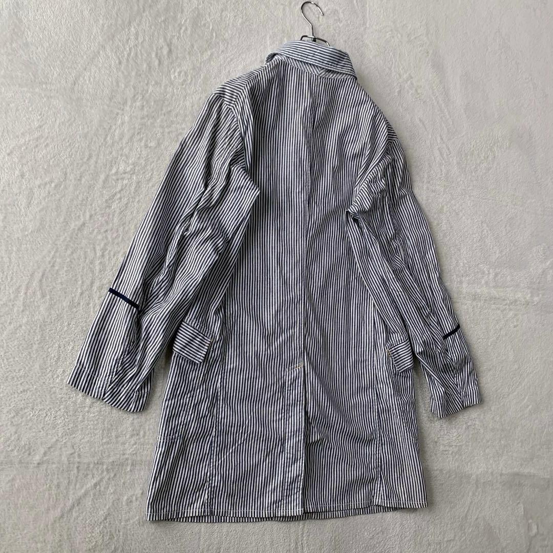 人気 BLUE BLUE ブルーブルー ヒッコリー ストライプ ショップコート