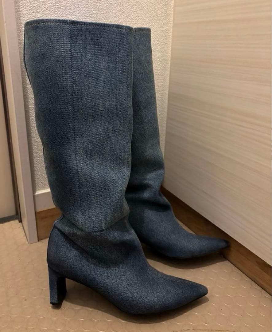 美品　MAISON SPECIAL ロングブーツ 38.5 デニム