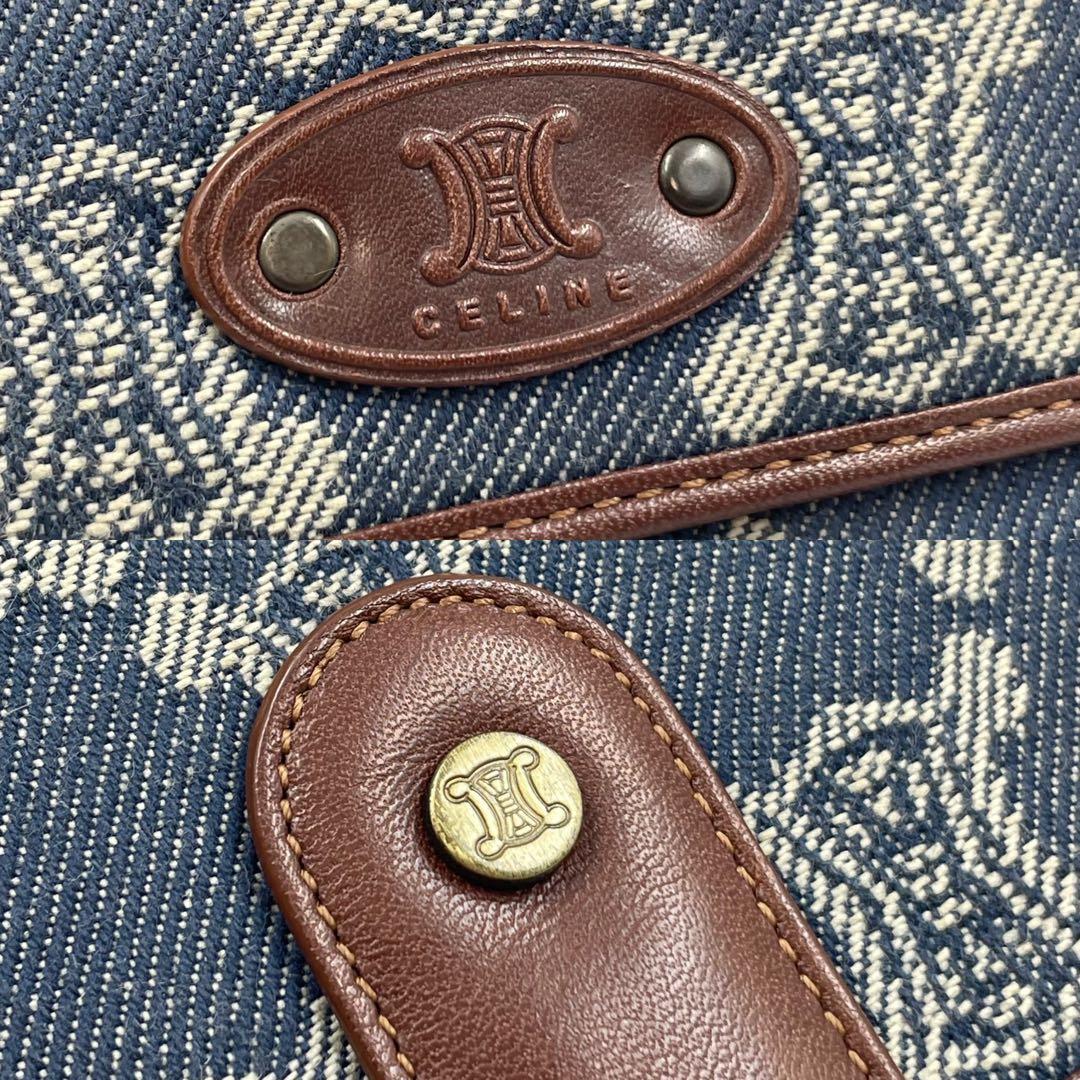未使用✨　CELINE パリマカダム　デニム　折り財布　財布　札入れ　レザー