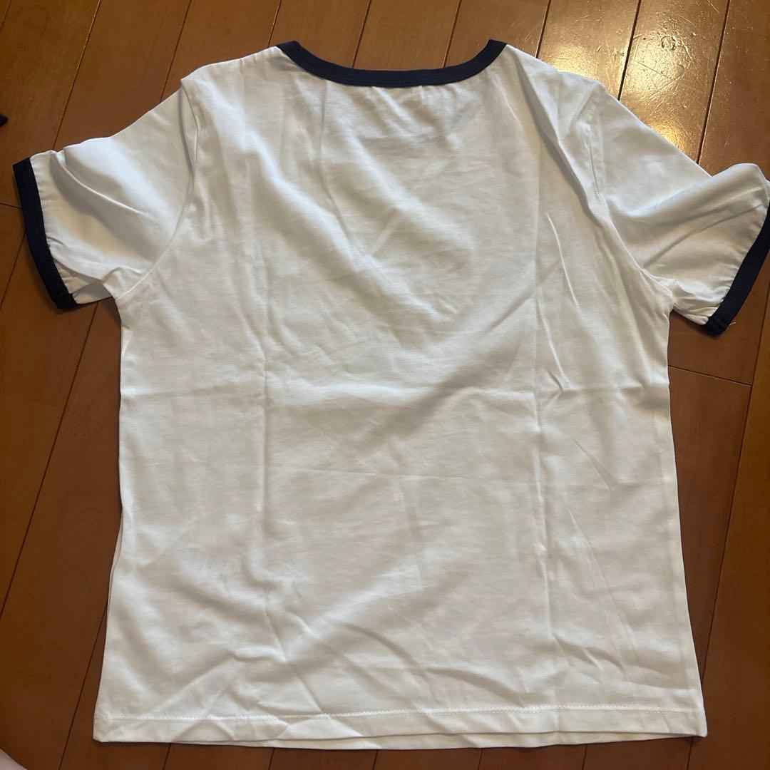 CELINE ロゴ Tシャツ ホワイト/ネイビー