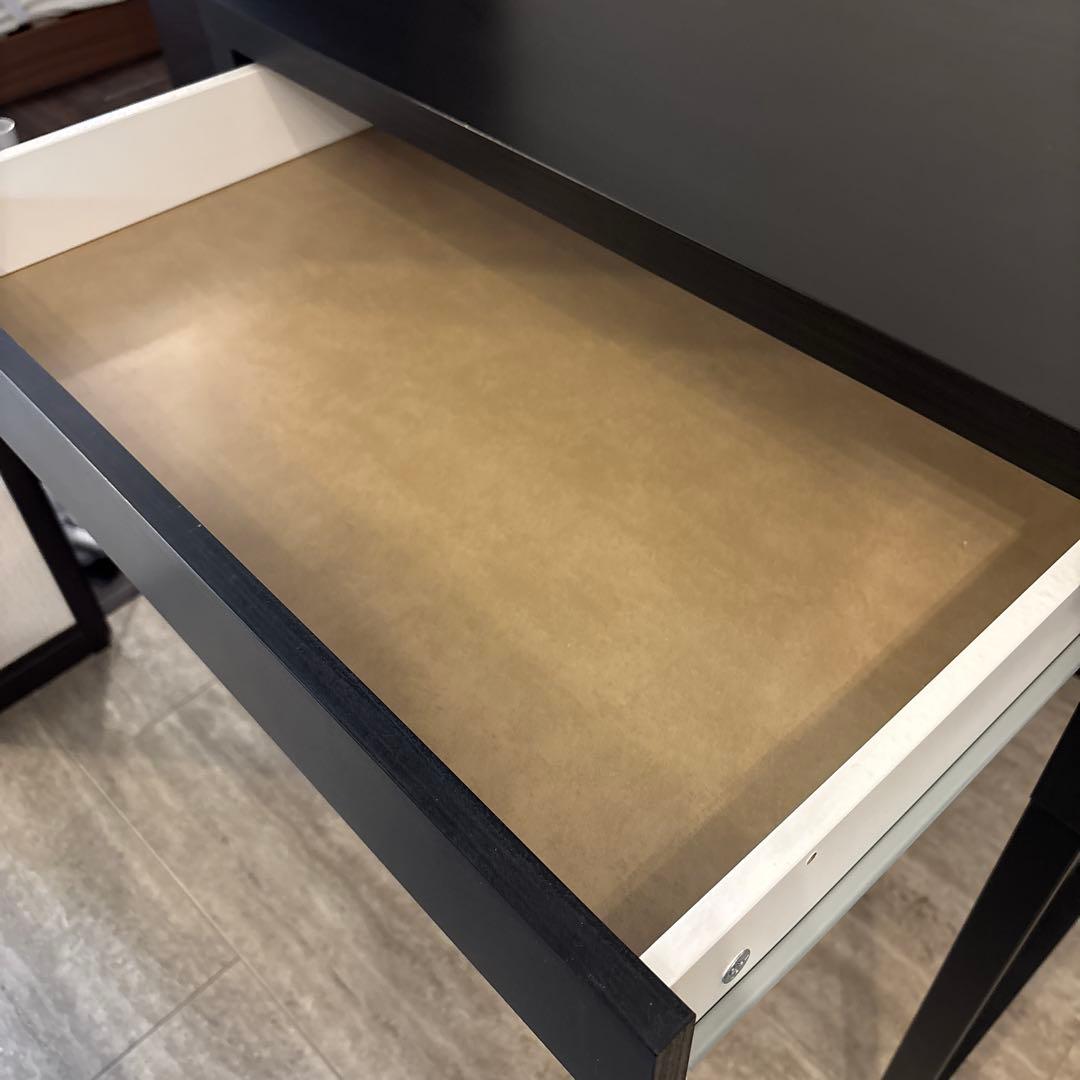【組み立て済、送料込み】IKEA デスク:ブラックブラウン:73x50 cm