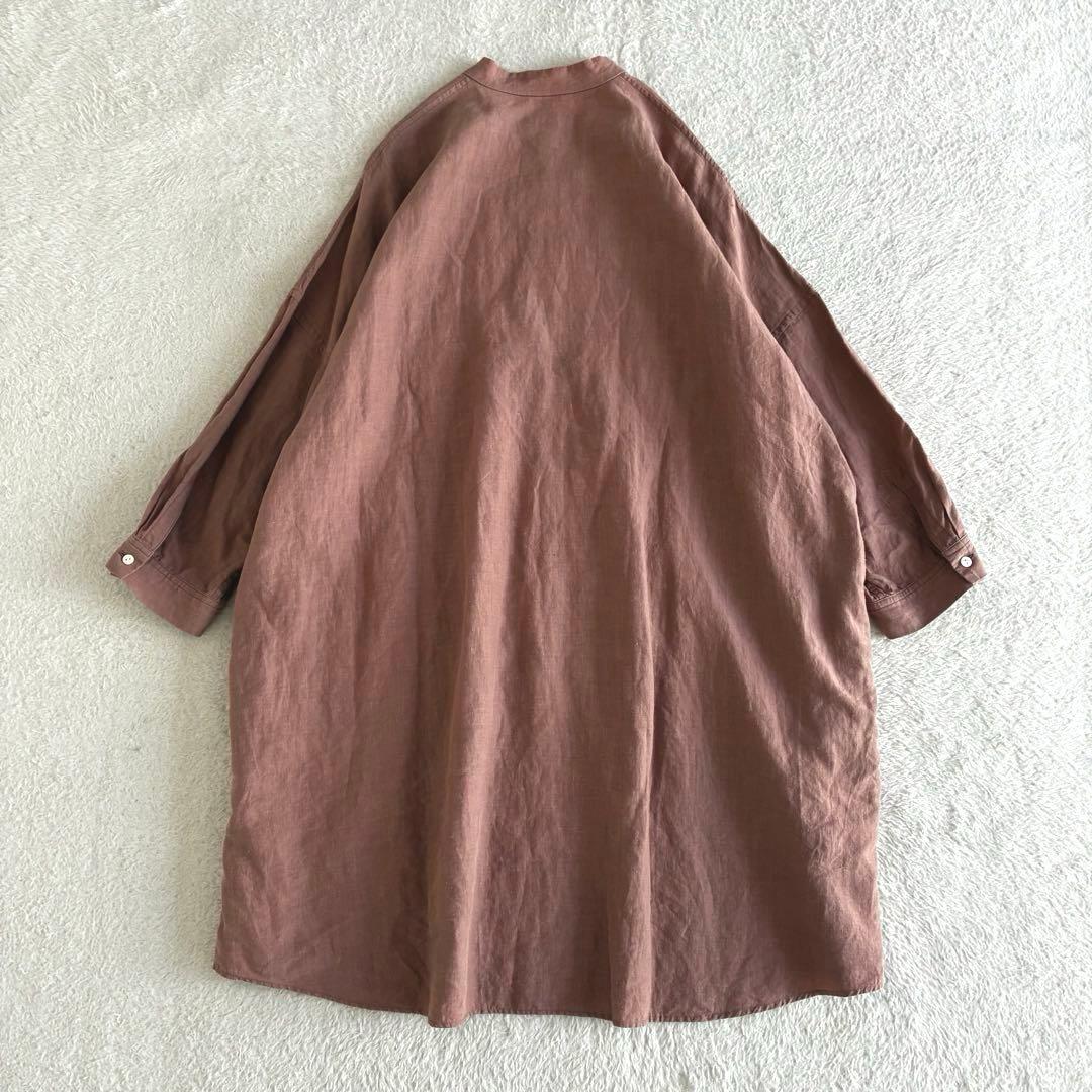 美品 アーツアンドサイエンス A&S リネン100ワンピース プルオーバーシャツ
