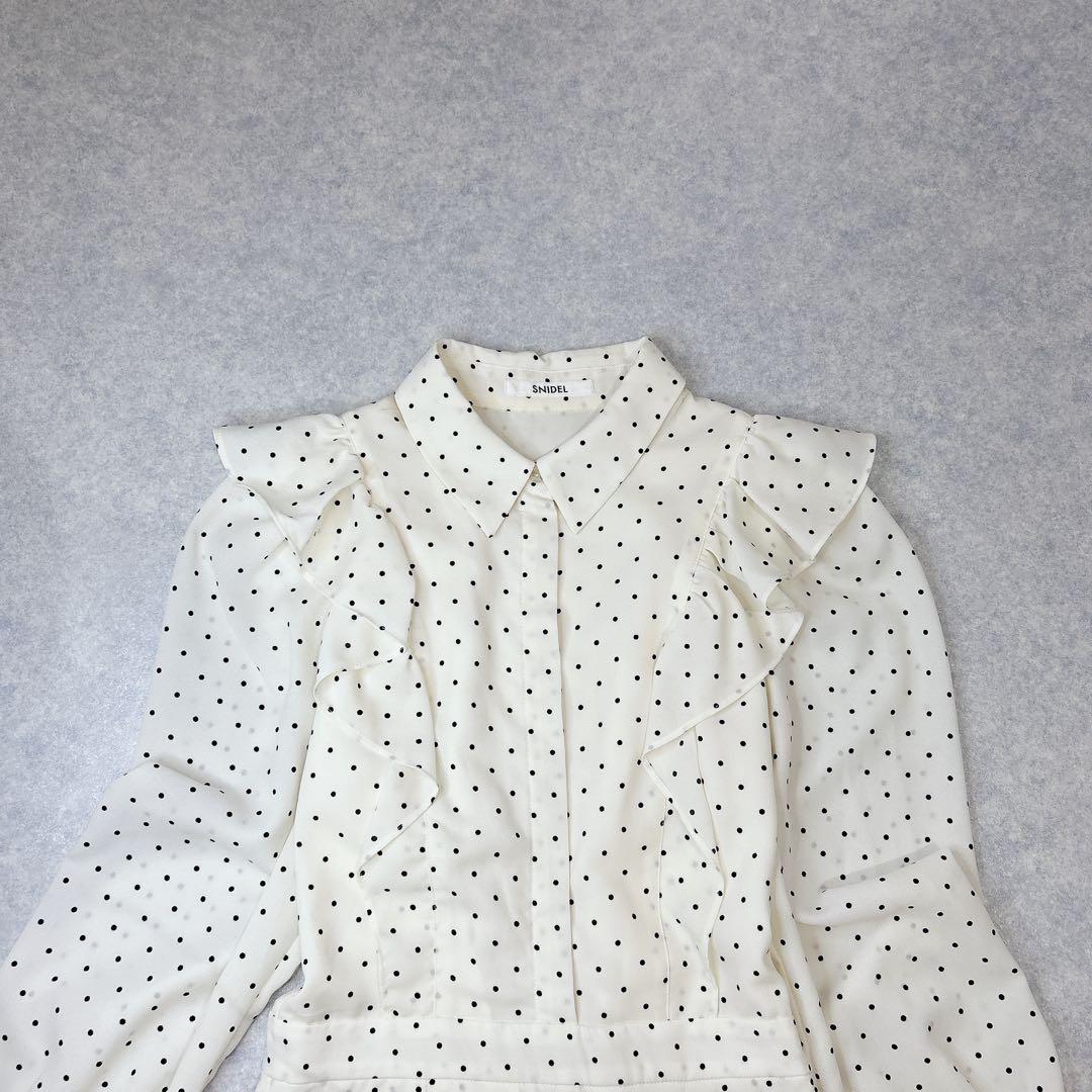 ✨極美品✨　snidel ワンピース　フリル　ドット　フェミニン　S ガーリー