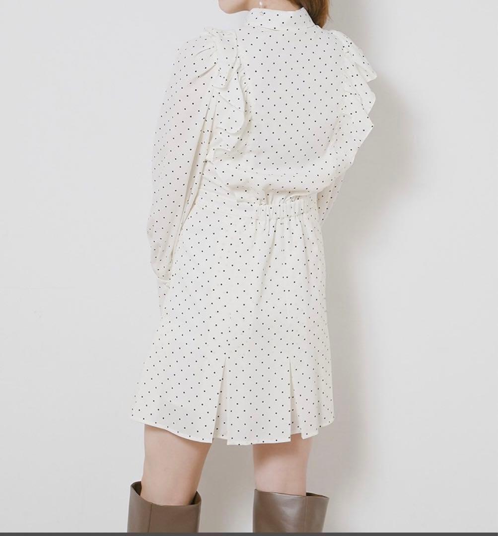 ✨極美品✨　snidel ワンピース　フリル　ドット　フェミニン　S ガーリー