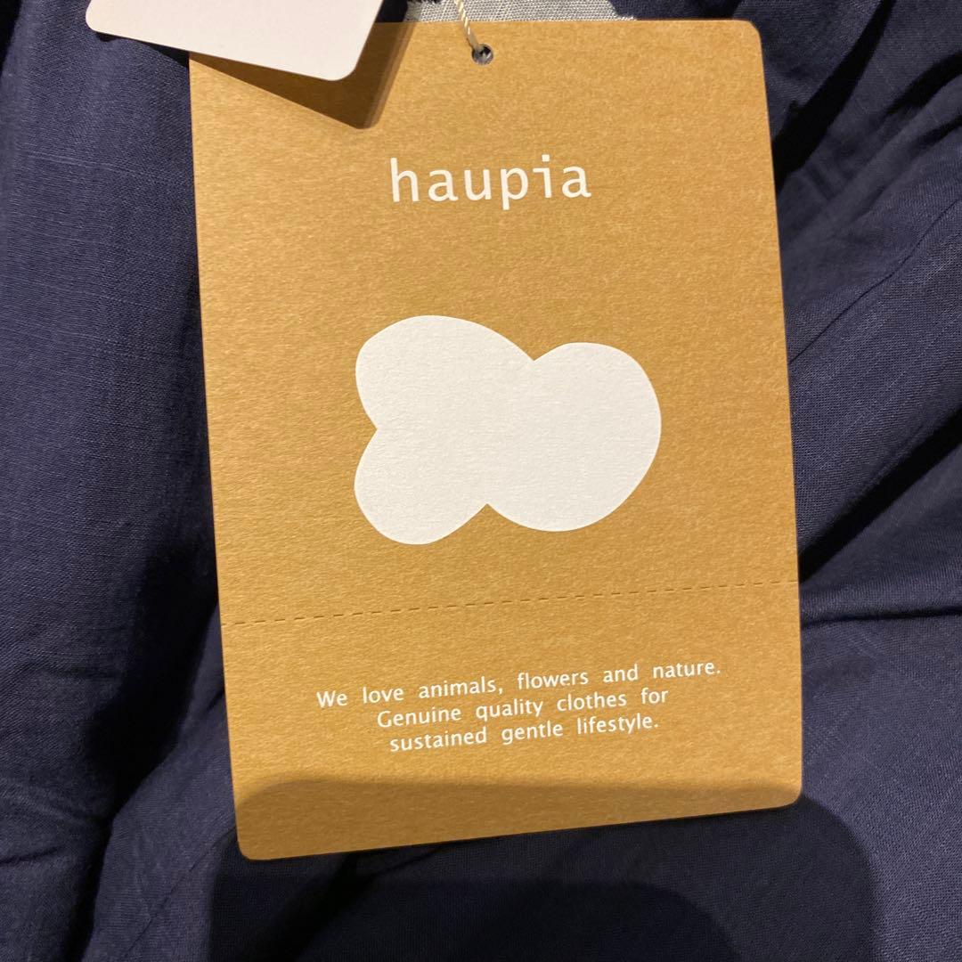 新品★haupia★すずらん刺繍フリル切替スカート★ネイビー