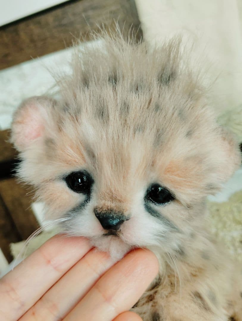 生後1ヶ月♡チーターベビー♡アートドール♡ぬいぐるみ♡
