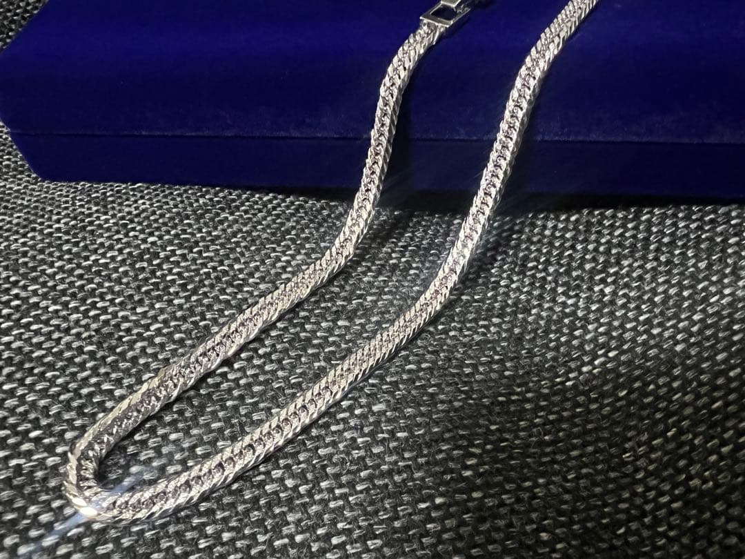 シルバー 925 12面 トリプル 喜平 ダイヤモンドカット 5mm 50cm