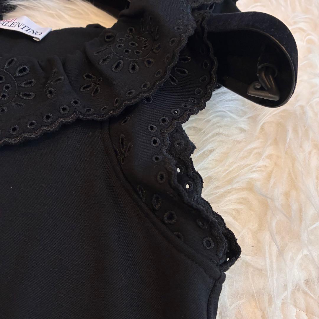 美品♡ レッドヴァレンティノ　ノースリーブワンピース　レース　フリル　リボン