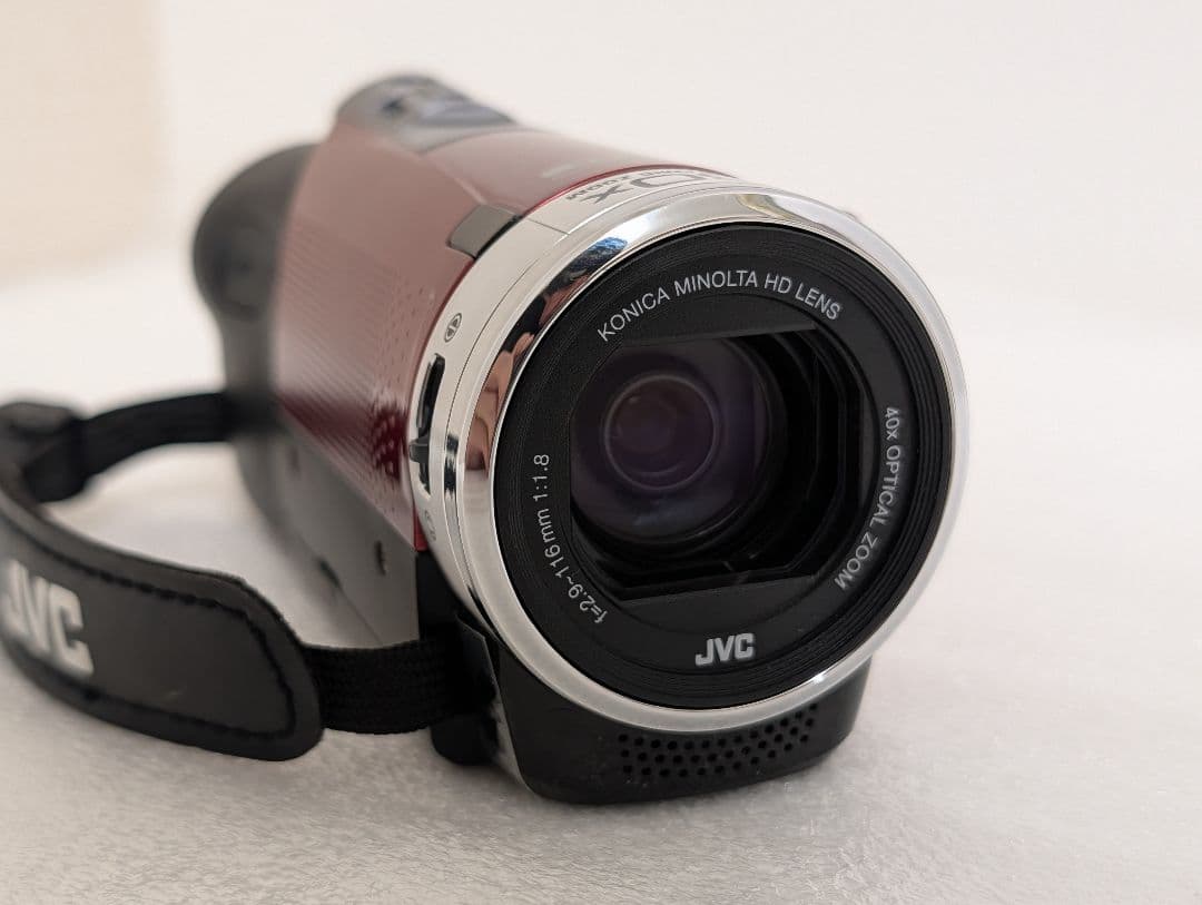 JVC ビデオカメラ GZ-HM199-R Everio エブリオ レッド