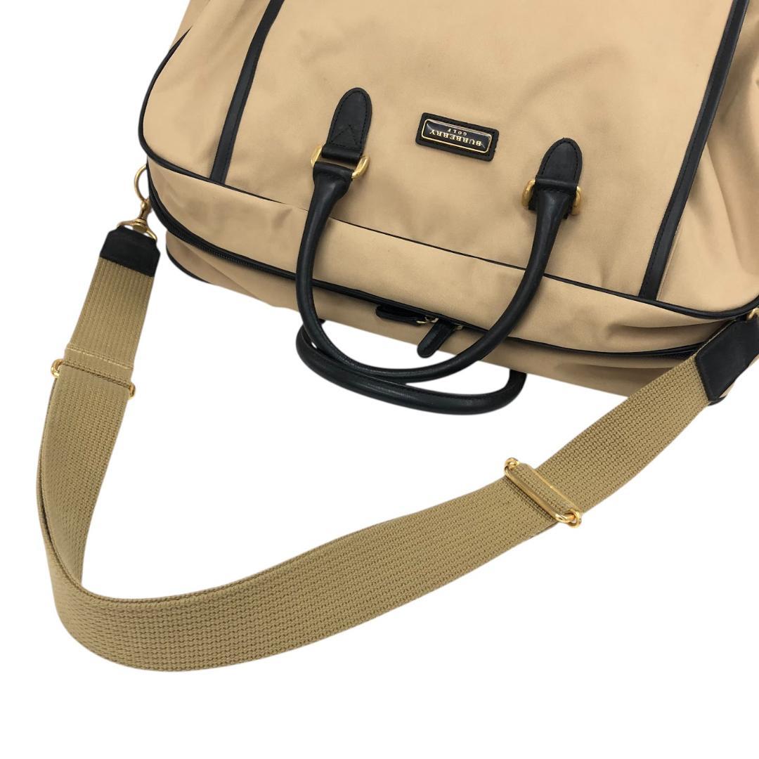 BURBERRY バーバリーゴルフ ボストンバッグ ナイロン 旅行鞄 ベージュ