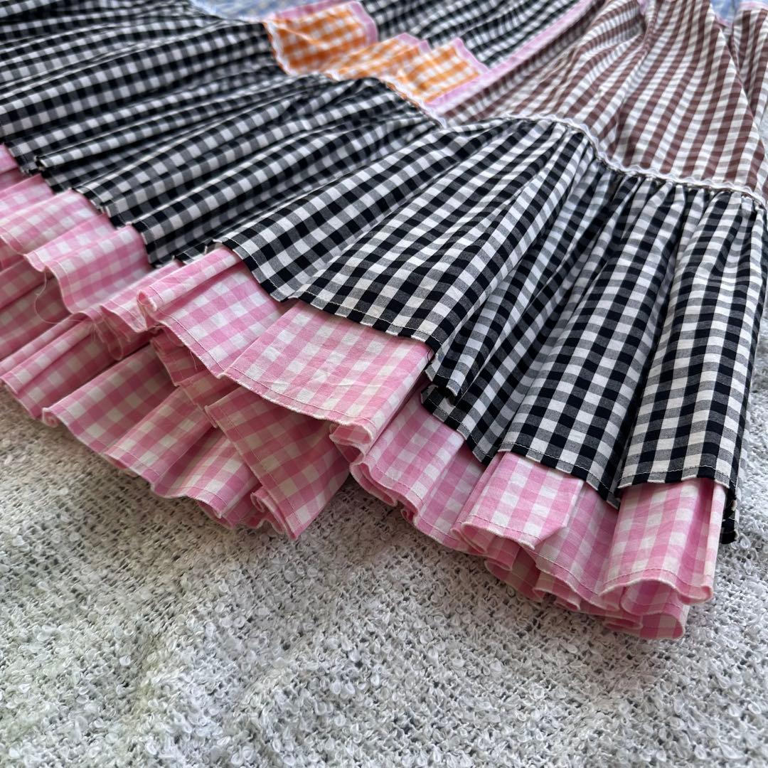 湯*腐様 極美品✨ コムデギャルソン パッチワーク ギンガムチェック レイヤード