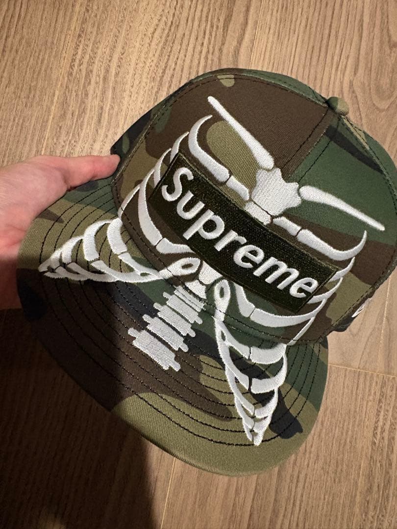 Supreme カモフラージュ スケルトンキャップ