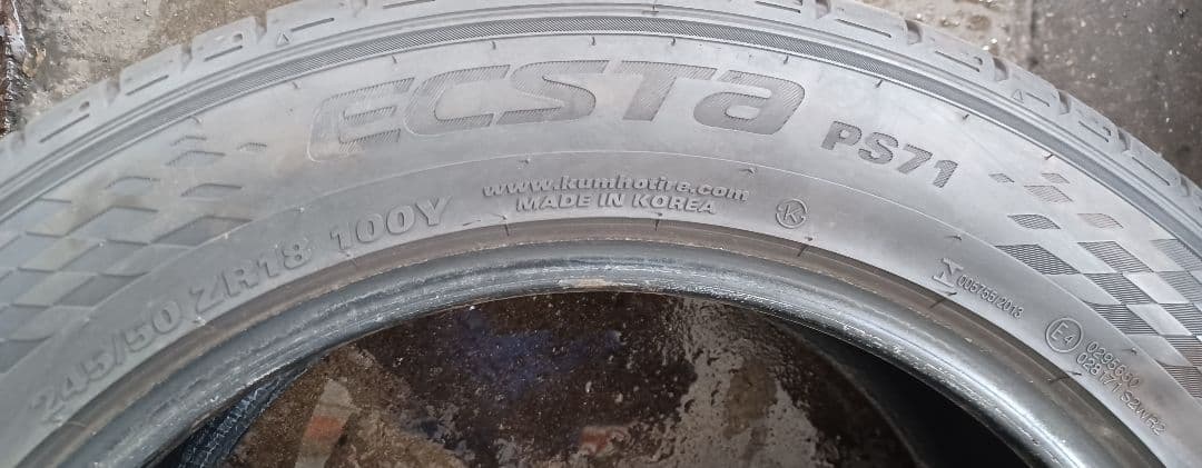 245/50zr18 KUMHO ECSTA 　2022年製 6.5㎜ 1本