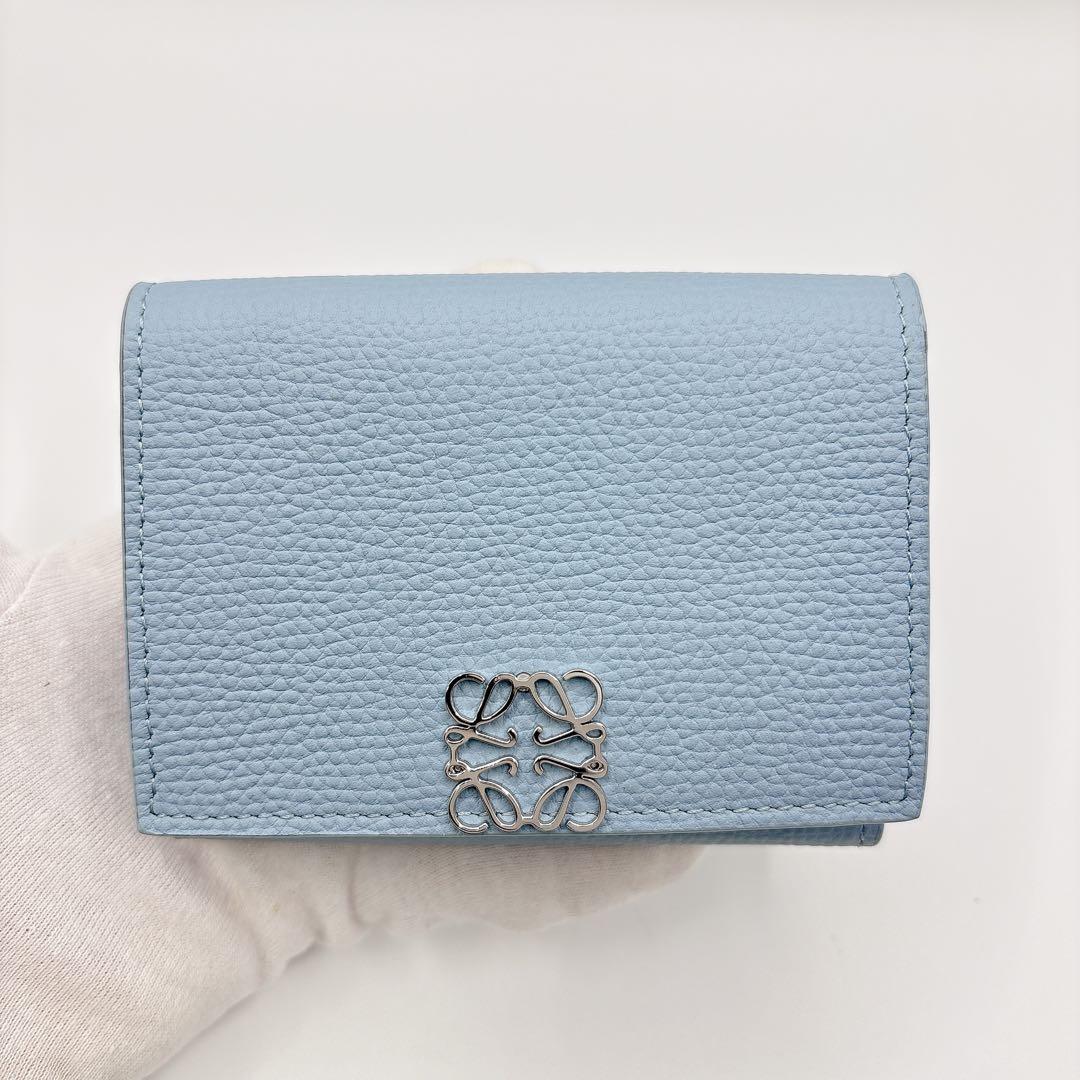 LOEWE ロエベ トライフォールドウォレット ダスティブルー 限定完売 財布