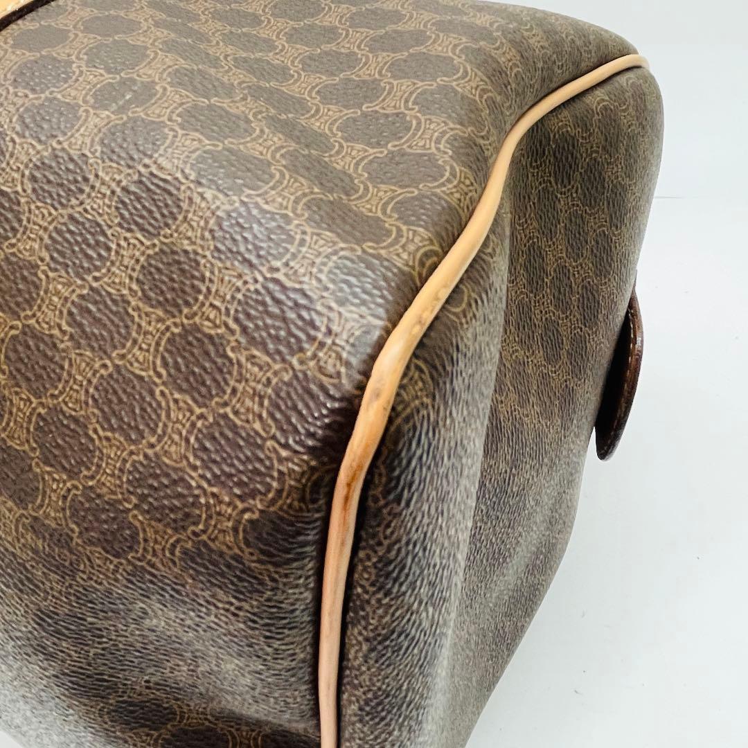 CELINE ボストンバッグ旅行バッグトラベル マカダムPVC/レザーブラウン