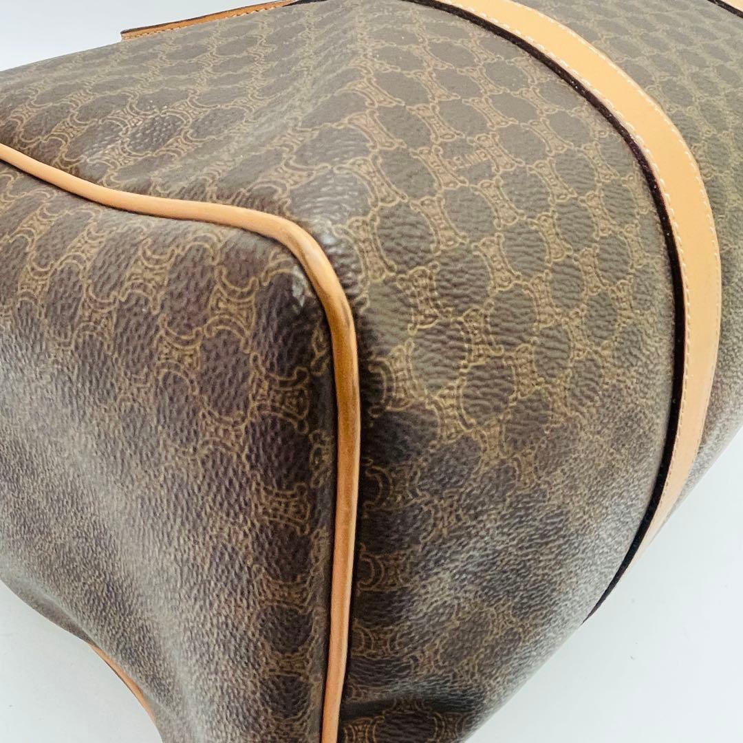 CELINE ボストンバッグ旅行バッグトラベル マカダムPVC/レザーブラウン