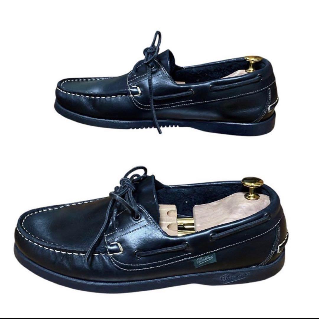 美品 パラブーツ デッキシューズ （27㌢） ダークネイビー BARTH