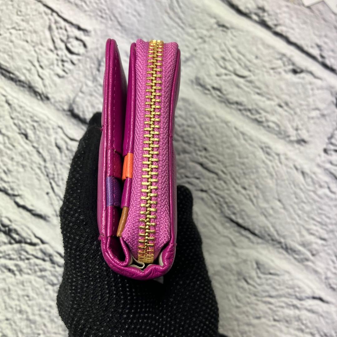 新品・未使用✨ツモリチサト ネコキルティング ラウンドファスナー 羊革 折り財布