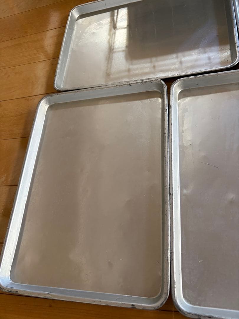 アルミ製長方形トレーなど 中古54枚セット 昭和レトロ　給食 セット