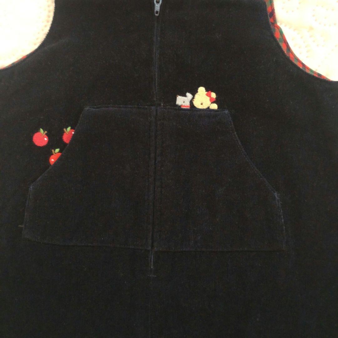 familiaファミリア90cmお刺繍ワンピースお刺繍トップス お林檎セット