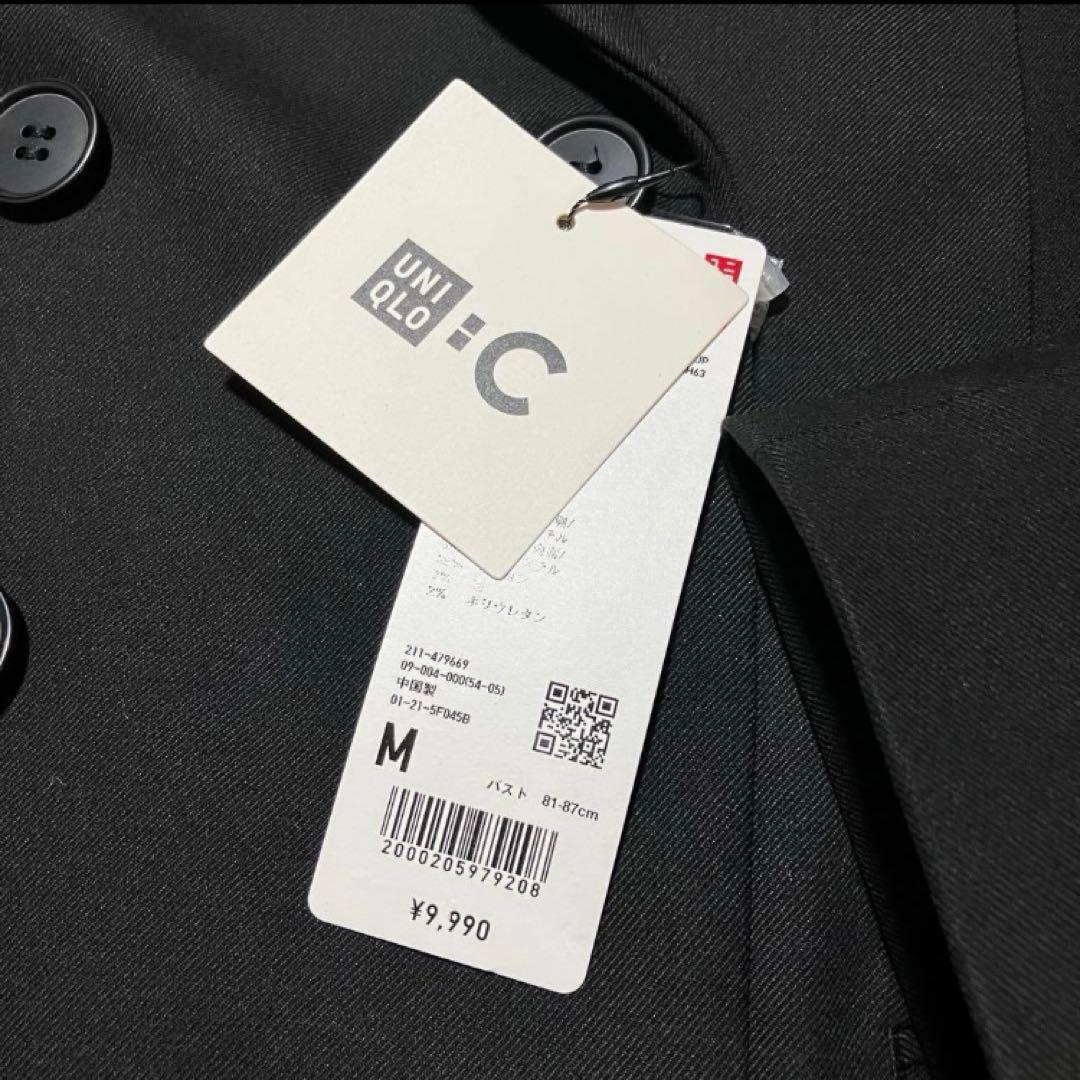 【新品タグ付き】UNIQLO:C ダブルテーラードジャケット 黒 M