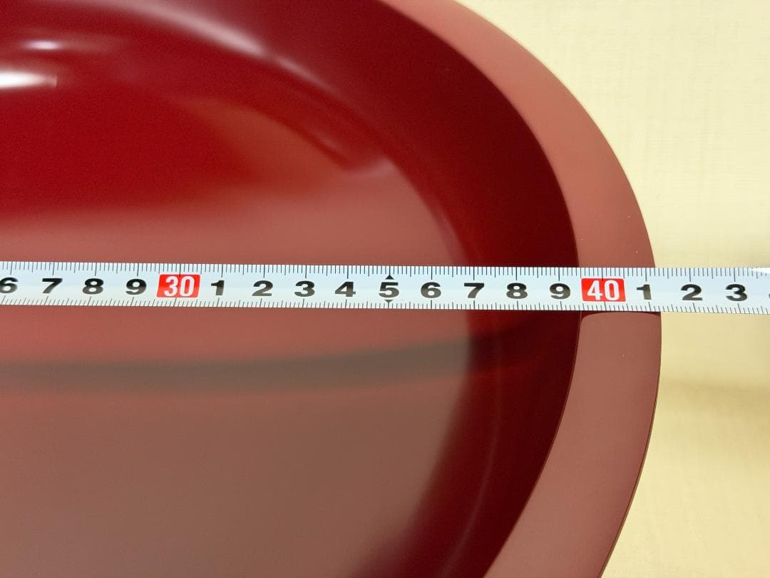素晴らしい質感　安い！　蕎麦うどん　こね鉢　銀朱　日本製　41.5cm　新品同様