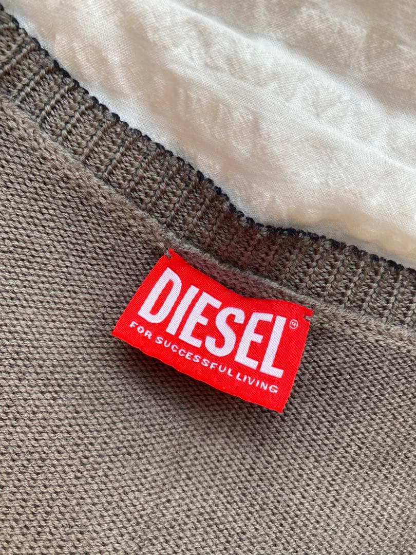 DIESEL カーディガン D ロゴ ジップ