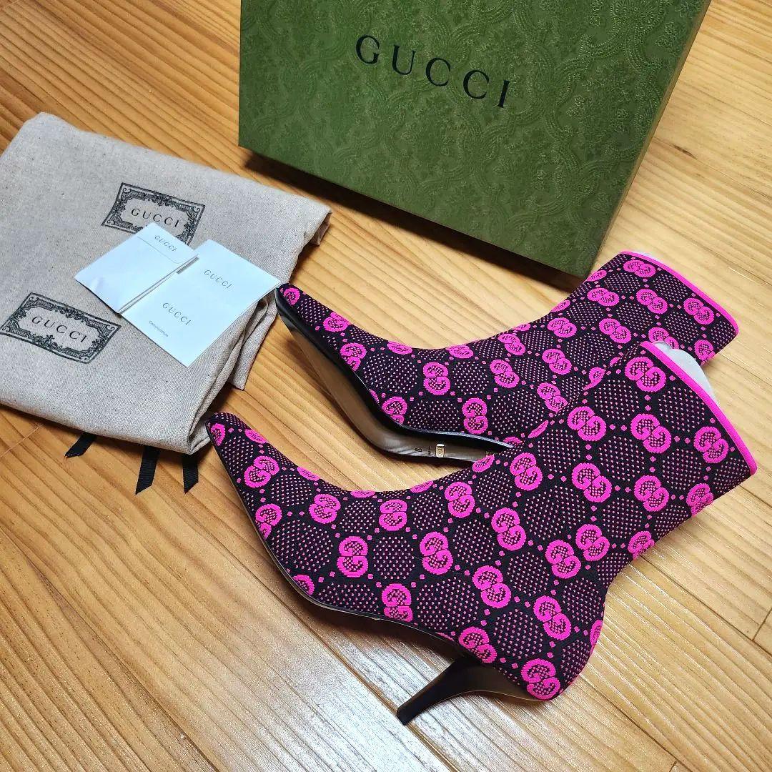 【新品未使用】Gucci GG アンクルブーツ GG柄 GG アンクルブーツ