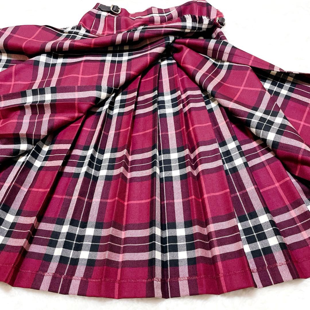 【美品】O'NEIL of DUBLIN プリーツスカート　チェック　ワインカラ