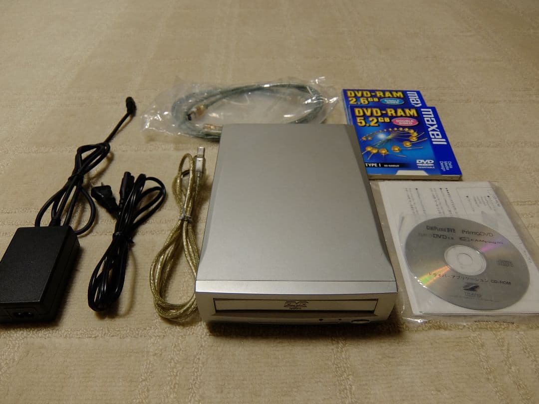 【中古希少品：訳あり】外付けDVD-RAMドライブ DVD-B400-P